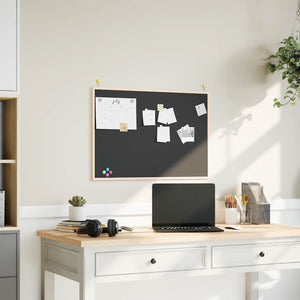 vidaXL Chalkboard with Solid Pine Wood Frame Black 80x55 cm