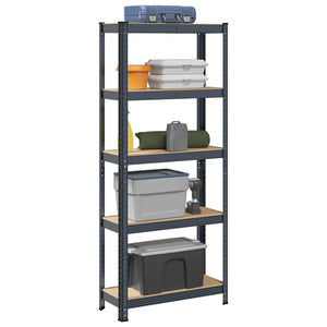 vidaXL 5-Layer Storage Shelf Anthracite Steel&Engineered Wood