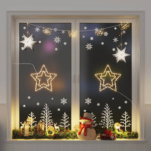 vidaXL Christmas Lights Star Silhouette 2 pcs 50 LEDs Warm White