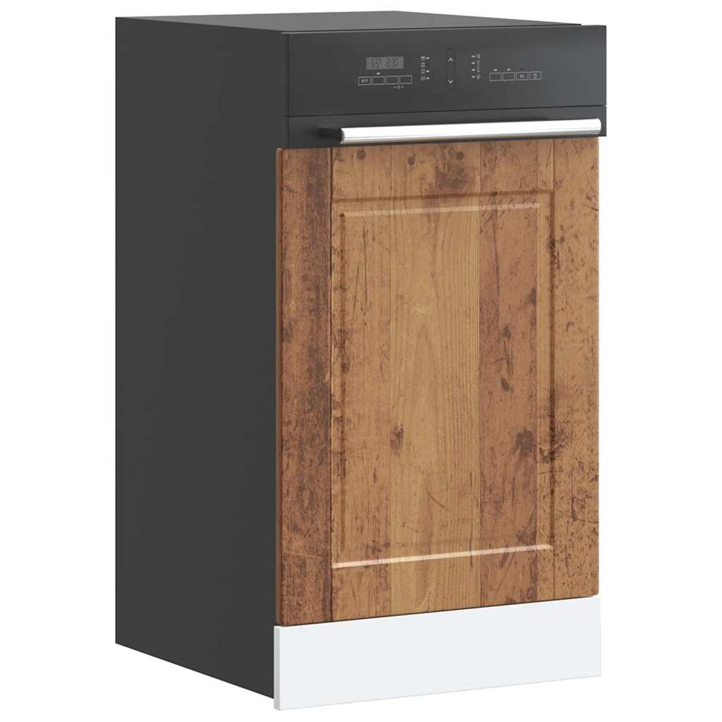 vidaXL Dishwasher Panel Porto Old Wood 45x1,5x67 cm Engineered Wood