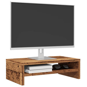 vidaXL Monitor Stand Old Wood 42x24x13 cm Engineered Wood