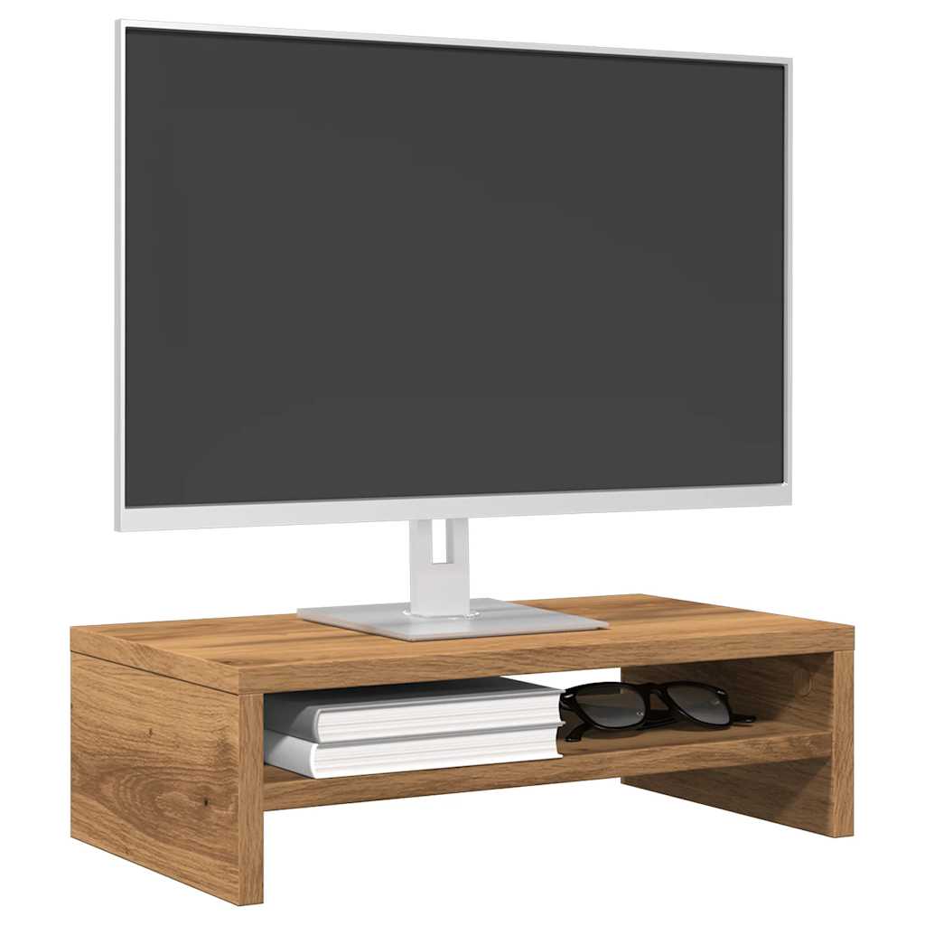 vidaXL Monitor Stand Artisan Oak 42x24x13 cm Engineered Wood