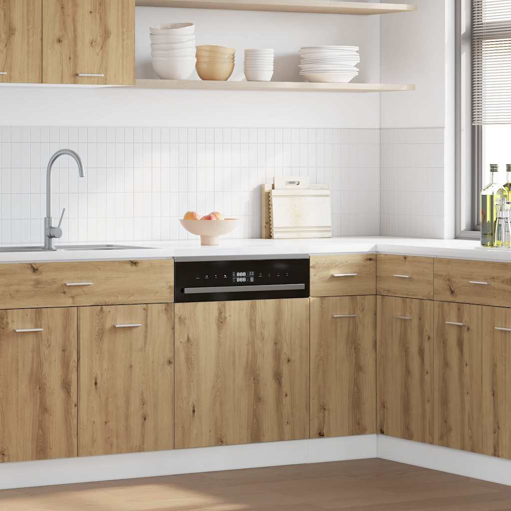 vidaXL Dishwasher Panel Artisan Oak 60x1.5x67 cm Engineered Wood