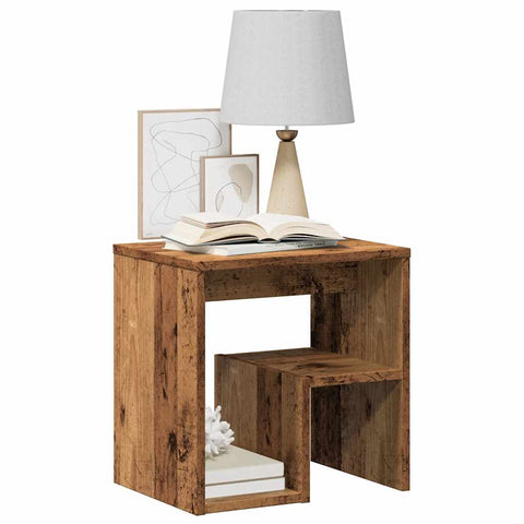 vidaXL Bedside Cabinet Old Wood 40x30x40 cm Engineered Wood