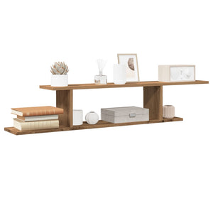 vidaXL Wall-Mounted TV Shelf Artisan Oak 125x18x23 cm Engineered Wood