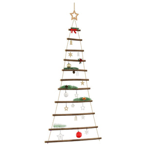 vidaXL¶ÿHanging Christmas Tree with Top Star 74x150 cm Natural Branch