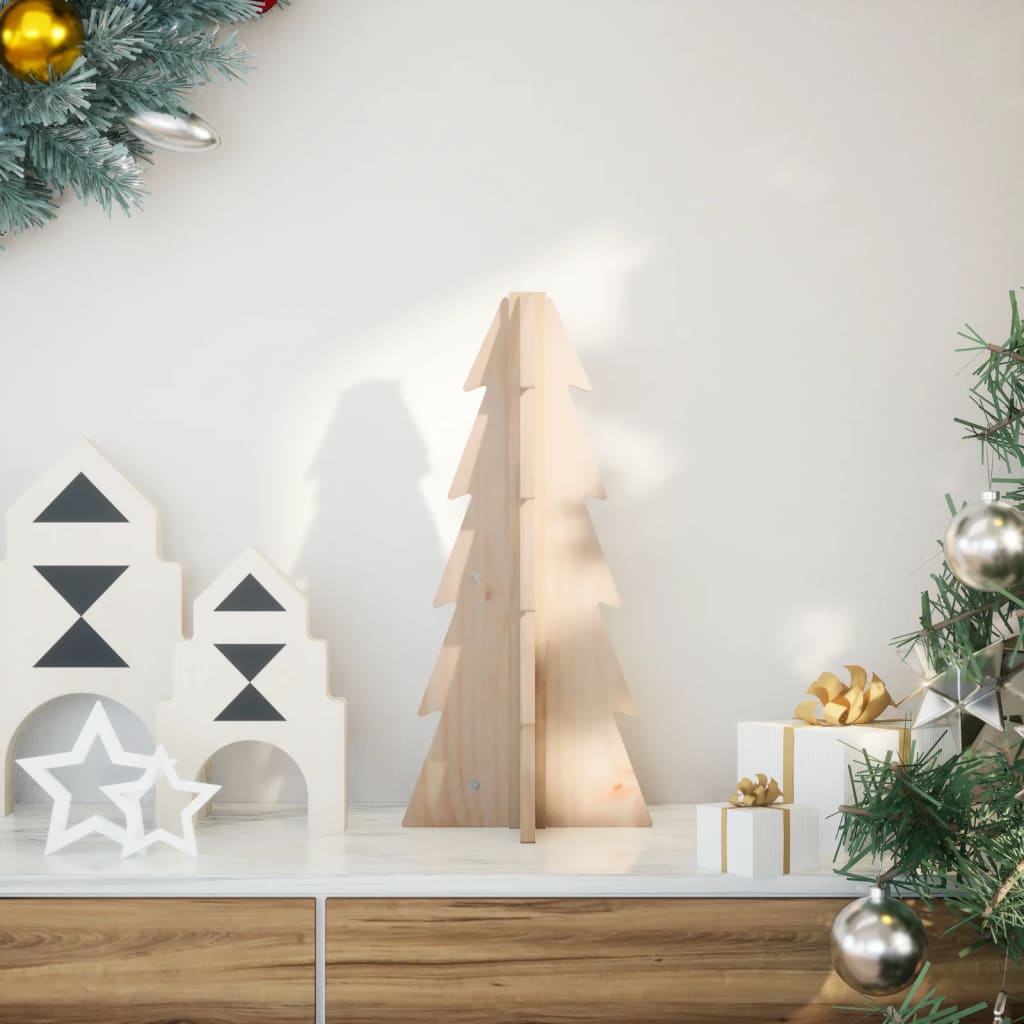 vidaXL Wooden Christmas Tree for Decoration 49 cm Solid Wood Pine