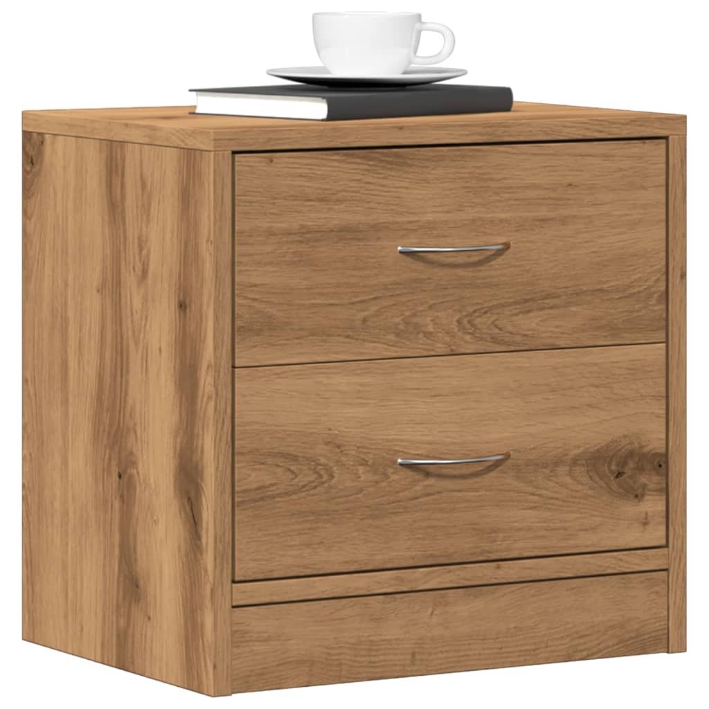 vidaXL Bedside Cabinet Artisian Oak 40x30x40 cm Engineered Wood