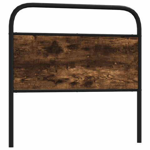 vidaXL Headboard Smoked Oak 100 cm Steel and Engineered Wood