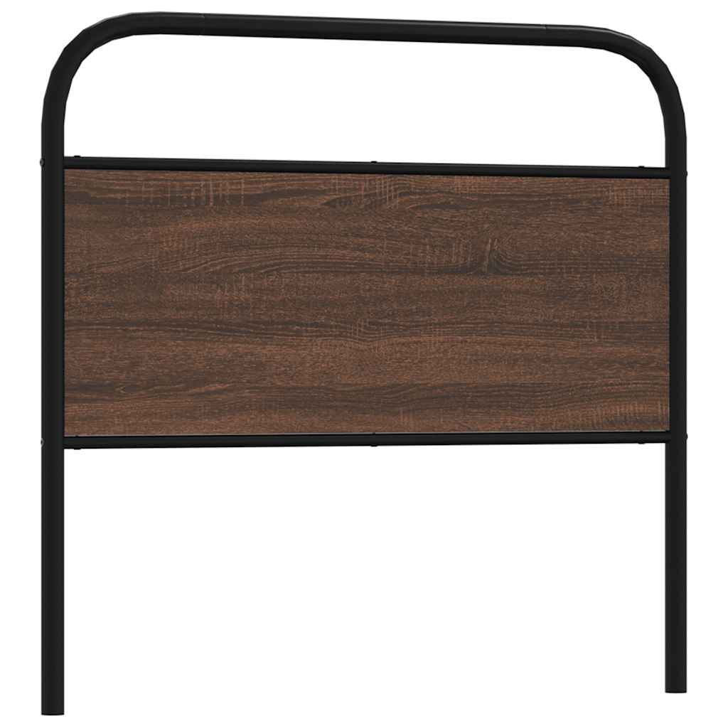 vidaXL Headboard Brown Oak 100 cm Steel and Engineered Wood