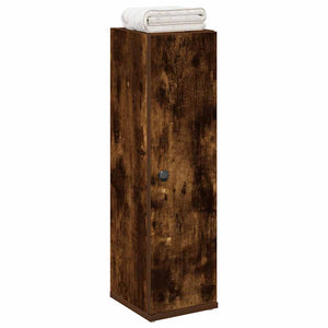 vidaXL Bathroom Cabinet with Roll Holder Smoked Oak 20.5x22x72 cm