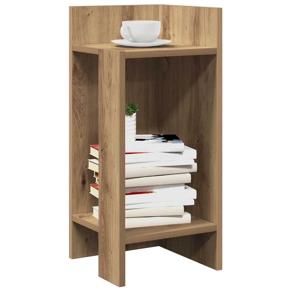 vidaXL Side Table with Shelf Artisan Oak 25.5x27x60 cm