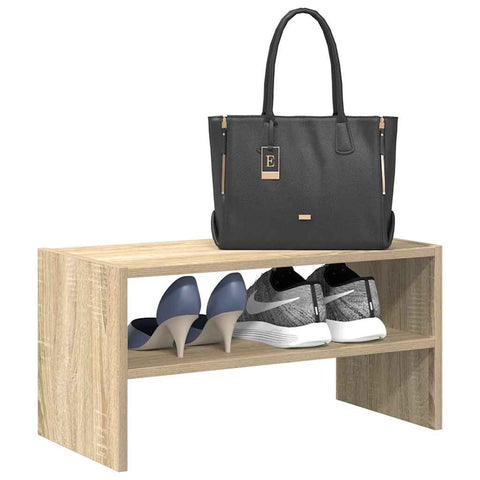 vidaXL Shoe Rack Stackable Sonoma Oak 60x30x30.5 cm