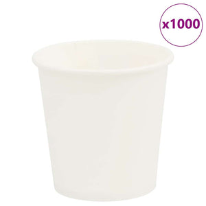 vidaXL Paper Coffee Cups 1000 pcs 4oz 100ml White