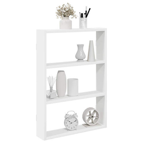 vidaXL Wall Shelf White 43x9x60 cm Engineered Wood