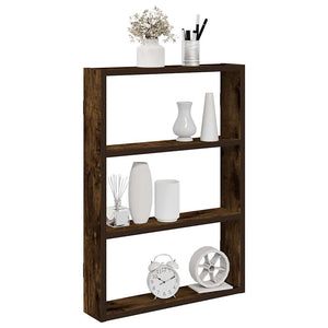 vidaXL Wall Shelf Smoked Oak 43x9x60 cm Engineered Wood