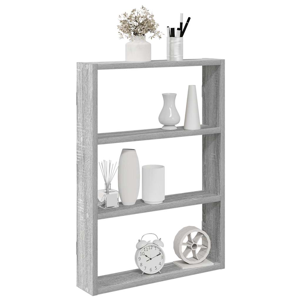 vidaXL Wall Shelf Grey Sonoma 43x9x60 cm Engineered Wood