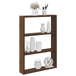 vidaXL Wall Shelf Brown Oak 43x9x60 cm Engineered Wood