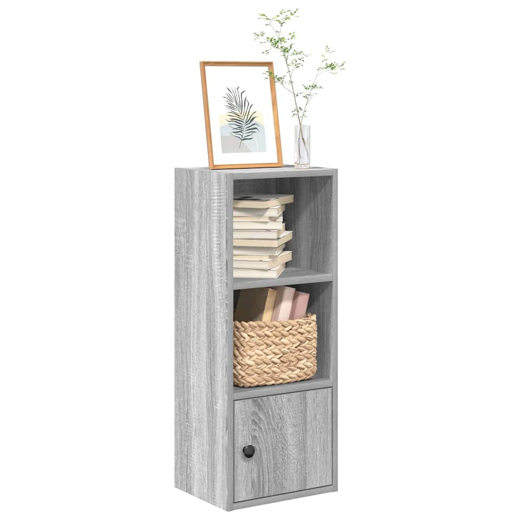 vidaXL Bookcase Grey Sonoma 31x24x77 cm Engineered Wood