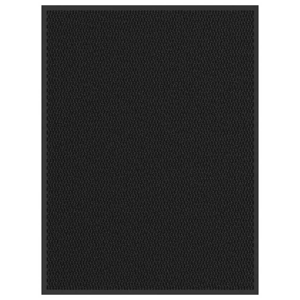 vidaXL Doormat Black 90x120 cm