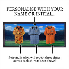 Retro Hanging Football Shirts - Personalised Bar Runner