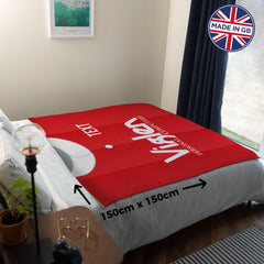 The Addicks 1996 Home Shirt - Personalised Retro Fleece Blanket 150cm X 150cm