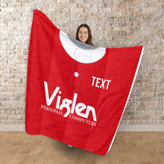 The Addicks 1996 Home Shirt - Personalised Retro Fleece Blanket 150cm X 150cm