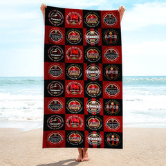 Bournemouth - Football Legends - Microfibre Beach Towel - 150cm x 75cm