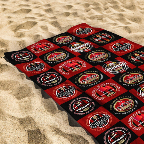 Bournemouth - Football Legends - Microfibre Beach Towel - 150cm x 75cm