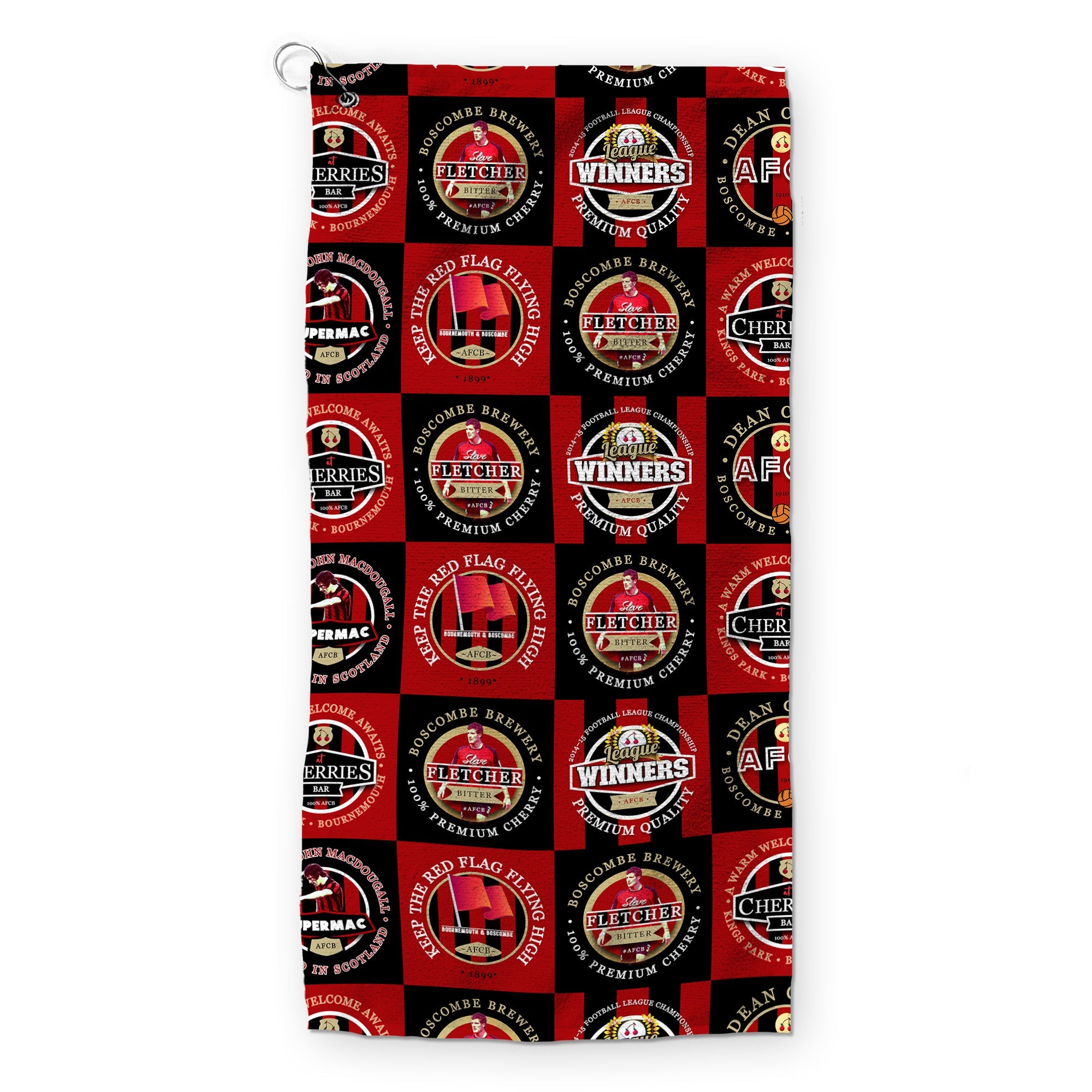 Bournemouth - Football Legends - Retro Lightweight, Microfibre Golf Towel