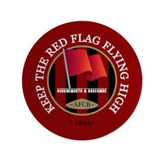 Bournemouth Red Flag - Football Coaster - Square Or Circle