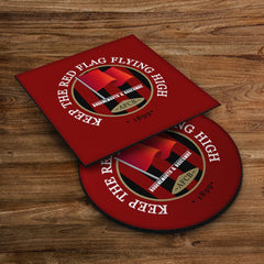 Bournemouth Red Flag - Football Coaster - Square Or Circle