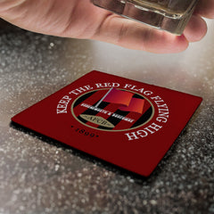 Bournemouth Red Flag - Football Coaster - Square Or Circle