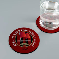 Bournemouth Red Flag - Football Coaster - Square Or Circle