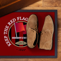 Bournemouth Red Flag  - Football Legends - Door Mat -60cm X 40cm