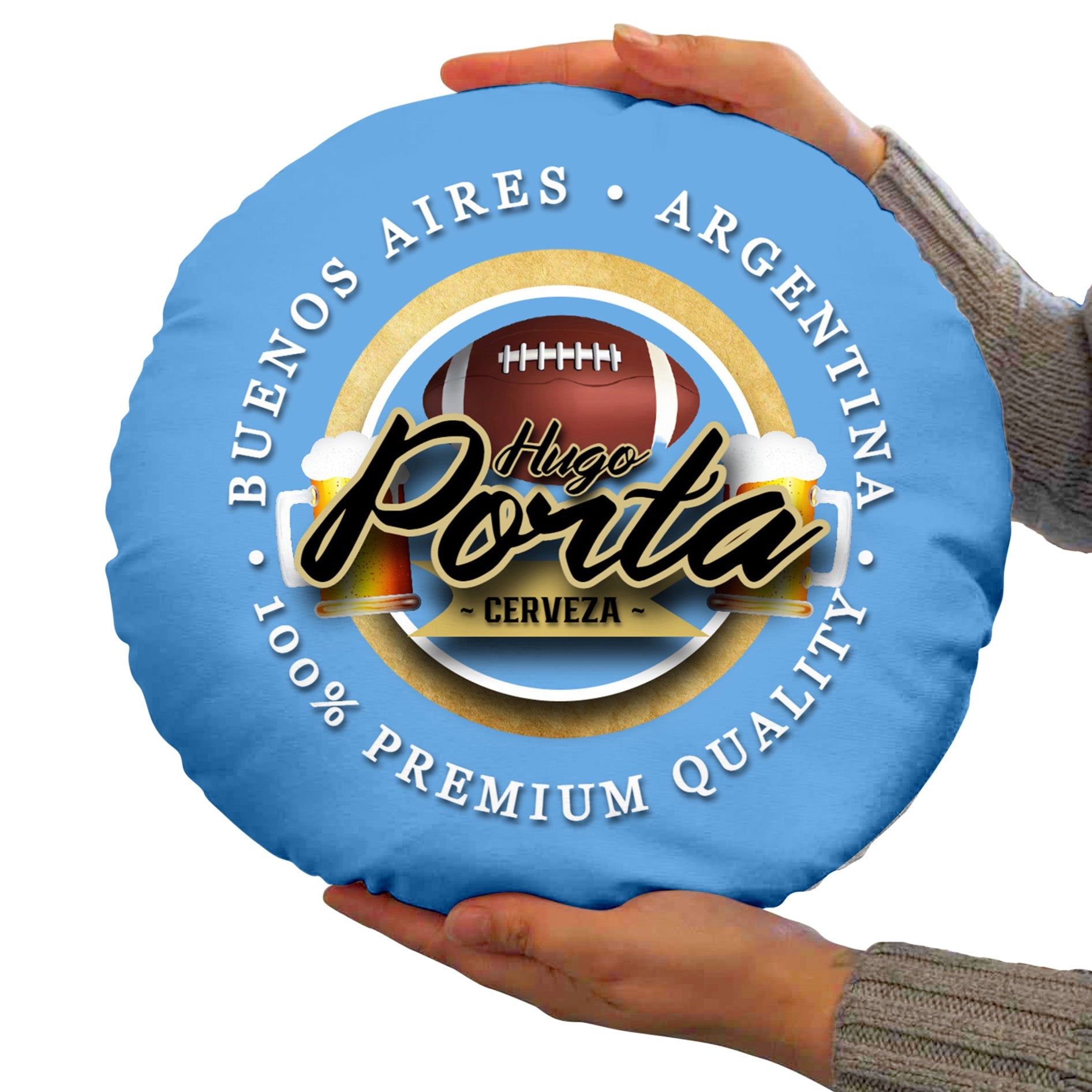 Argentina Rugby Union Porta  - Legend Collection - Circle Cushion 14inch