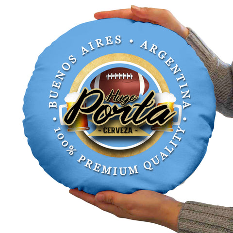 Argentina Rugby Union Porta  - Legend Collection - Circle Cushion 14inch