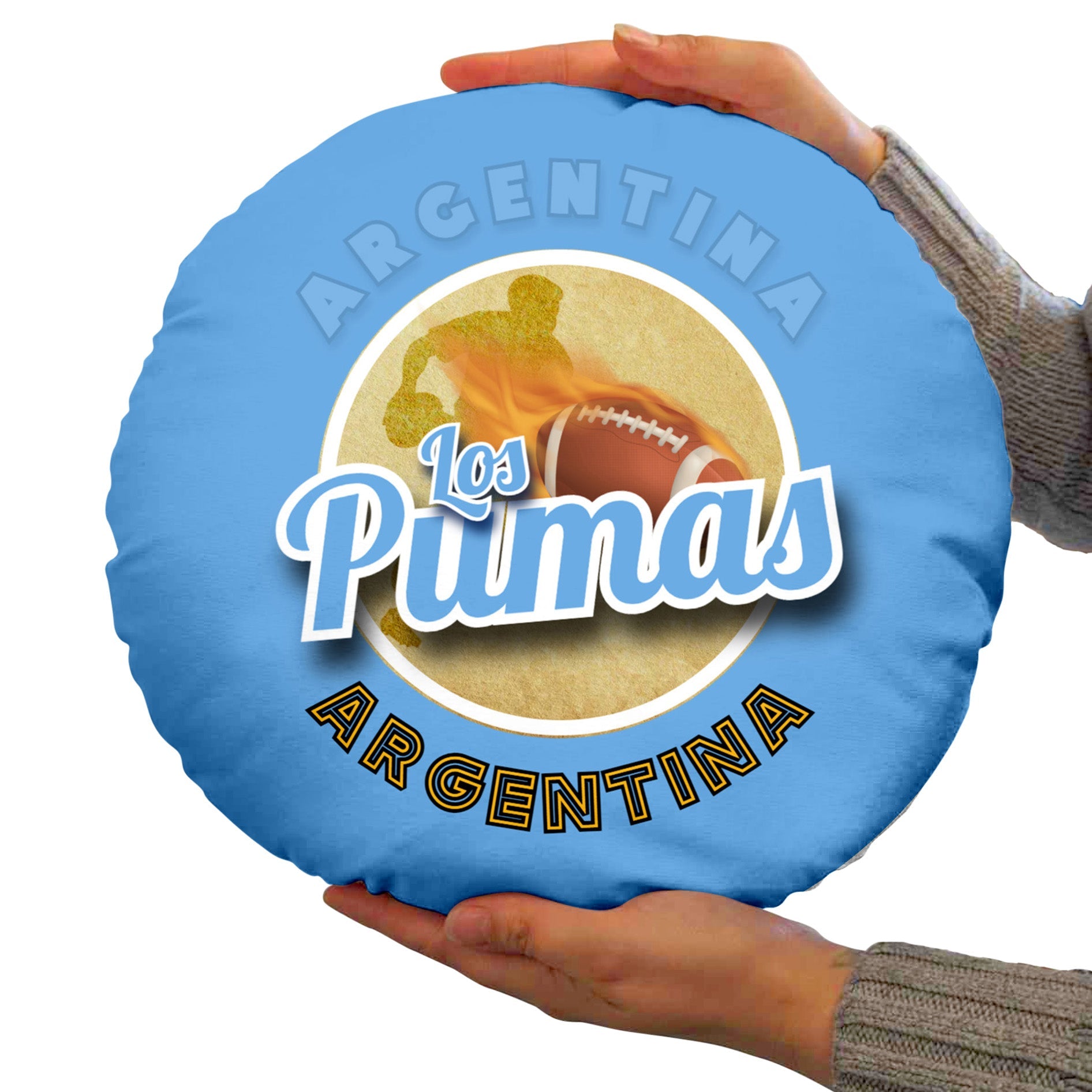 Argentina Rugby Union Pumas  - Legend Collection - Circle Cushion 14inch