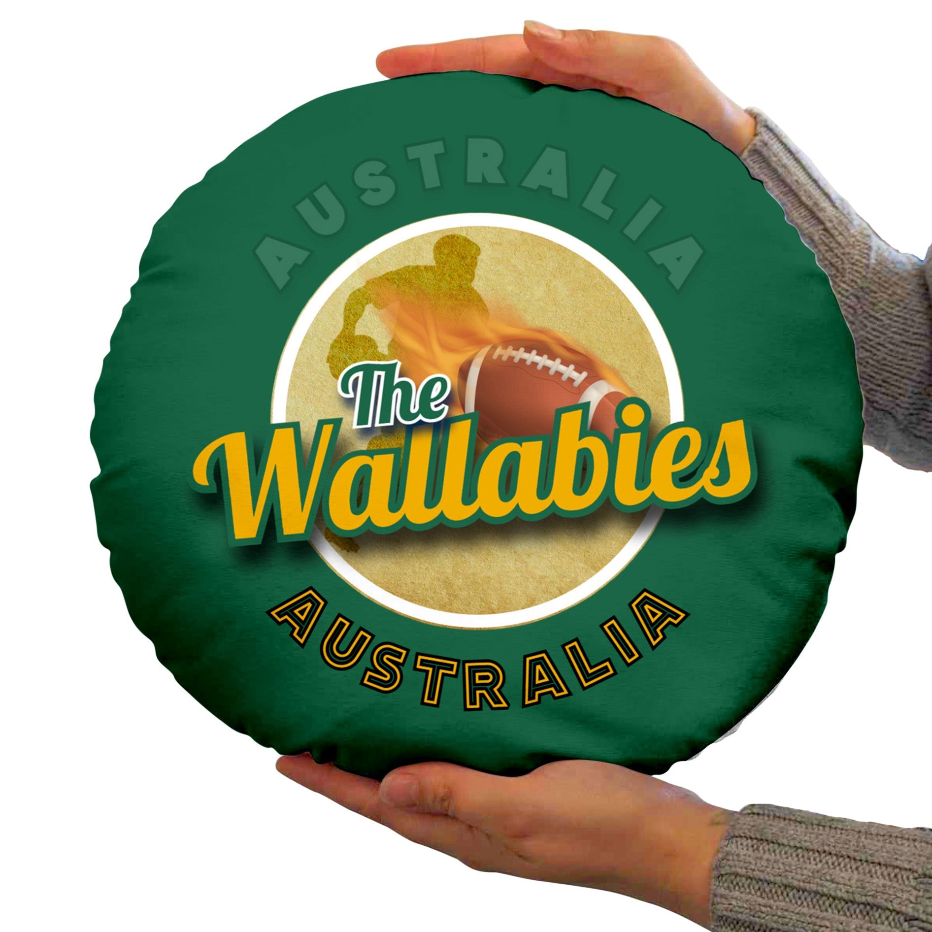 Australia Rugby Union Wallabies  - Legend Collection - Circle Cushion 14inch