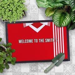 Aberdeen 1976 Home Shirt - Personalised Retro Door Mat - 60cm x 40cm