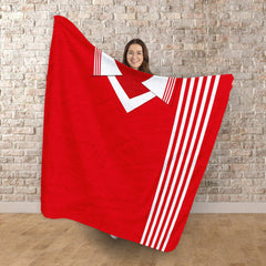 Aberdeen 1976 Home Shirt - Personalised Retro Fleece Blanket 150cm X 150cm