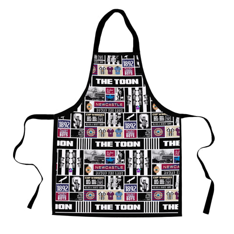 Newcastle History Montage - Retro Football Adults Apron