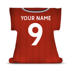 T-shirt Shaped Cushion - Retro Red JVC Arsenal Cushion Back