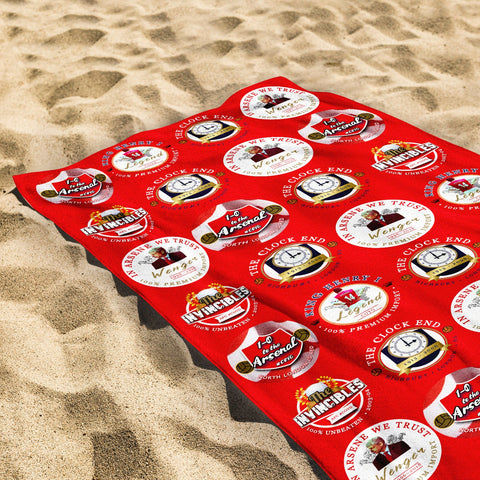 The Gooners - Football Legends - Microfibre Beach Towel - 150cm x 75cm