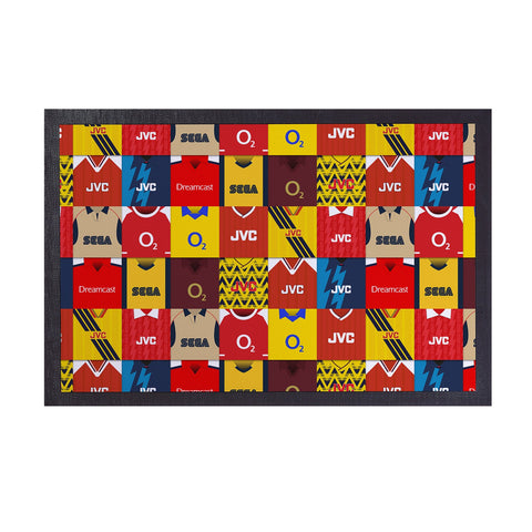 The Gooners Kit Montage - Retro Door Mat - 60cm x 40cm