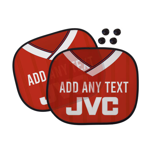 The Gooners 1988 Home Shirt - Personalised Retro Football Car Sun Shade - Set of 2