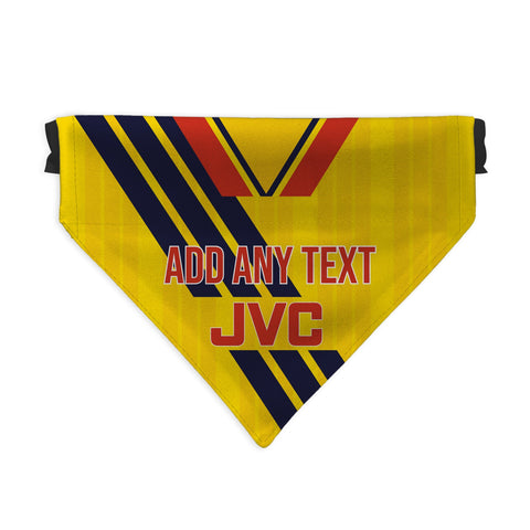 The Gooners 1993 Away Retro Shirt - Personalised Pet Bandana - 4 Sizes