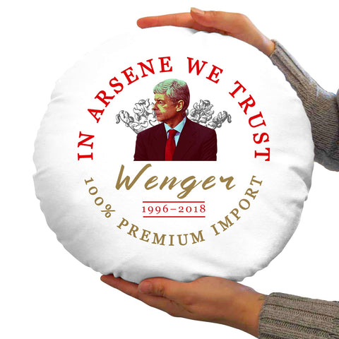 The Gooners Wenger - Football Legends - Circle Cushion 14inch
