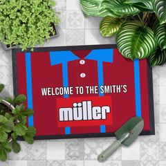 Aston Villa 1993 Home Shirt - Personalised Retro Door Mat - 60cm x 40cm