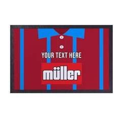Aston Villa 1993 Home Shirt - Personalised Retro Door Mat - 60cm x 40cm